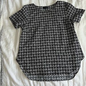 The Limited black and white patterned blouse